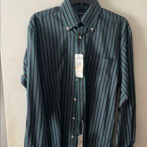 Men's Striped Shirt - Green and Purple